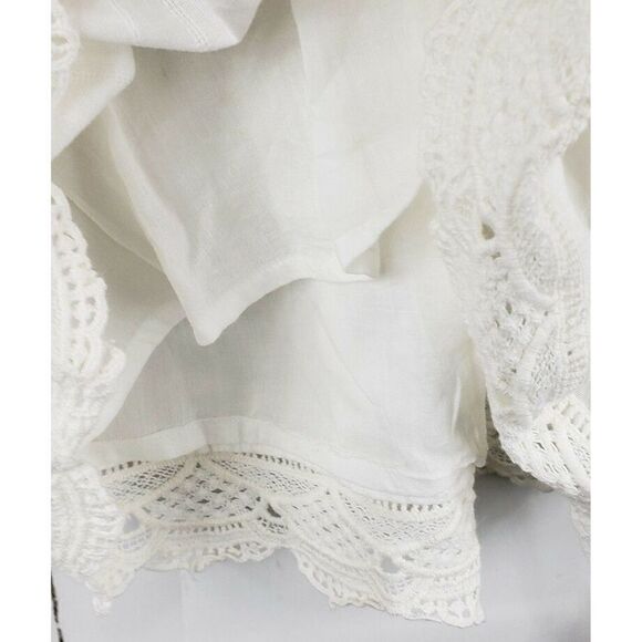 Love Sam Lace Trim V-Neck Blouse Ivory - Picture 10 of 11